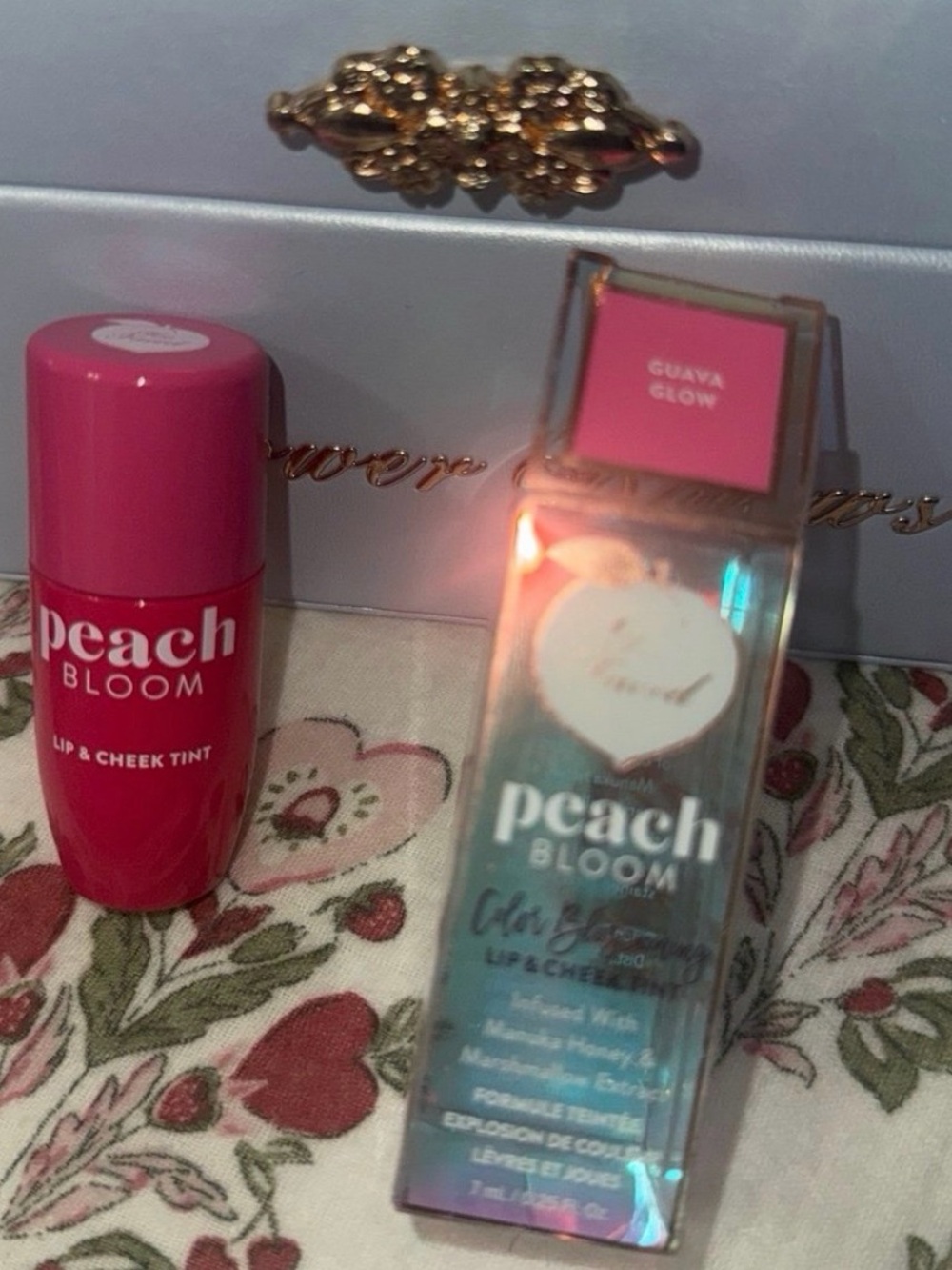 Too Faced Peach Bloom Lip & Cheek Tint — guava glow